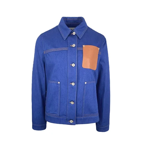Loewe Blue Anagram Pocket Denim Workwear Jacket 32 - 1