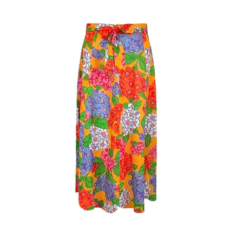 Zimmermann Mango Floral Riders Scallop Hem Skirt 1 - 1