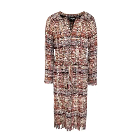 Chanel Multicolor Fantasy Tweed Belted 2018 Dress 44 - 1