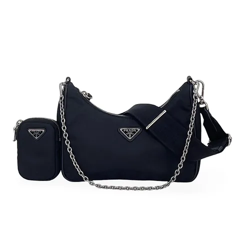 Prada Black Re-Edition 2005 Re-Nylon Shoulder Bag - 1