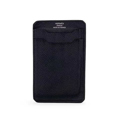 Hermes Epsom Leather Noir 3CC Card Holder - 1