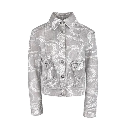 Chanel Grey White Coco Beach Printed 2025 Jacket 38 - 1