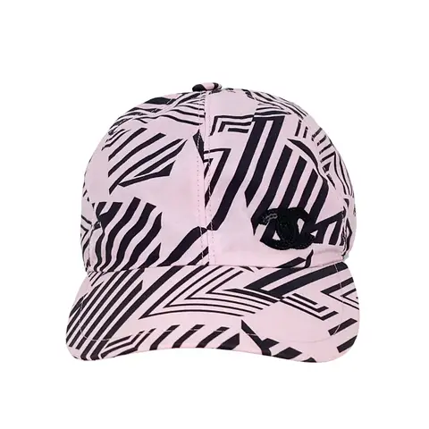 Chanel Pink Black CC LLogo Cotton Cap