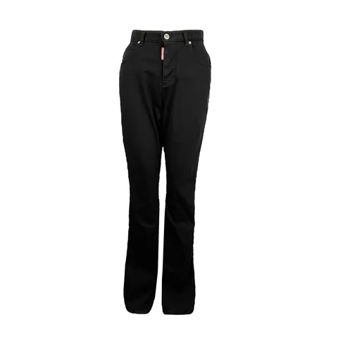 Dsquared2 Honey Black Cotton High Waist Flare Jeans IT40 - 1