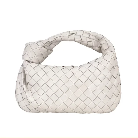 Bottega Veneta White Intrecciato Leather Mini Jodie Bag - 1