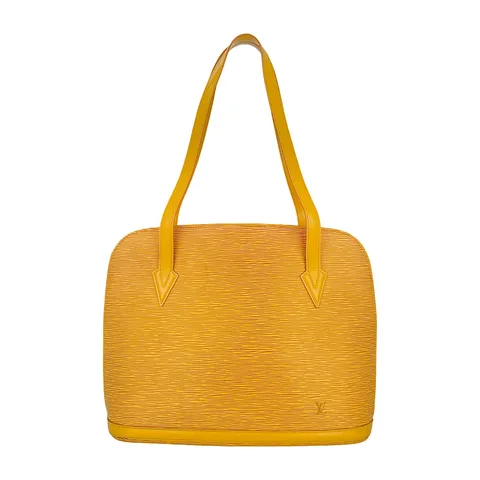 Louis Vuitton Yellow Epi Leather Lussac Tote Bag - 1