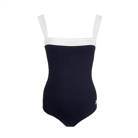 Chanel Black White CC One Piece 2026 Swimsuit 36