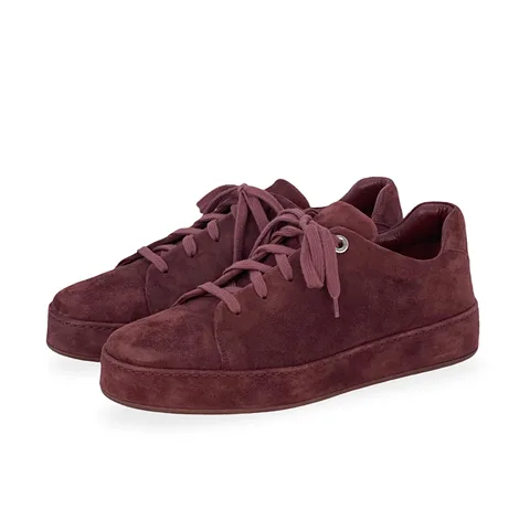 Loro Piana Burgundy Suede Low Top Nuages Sneakers 38