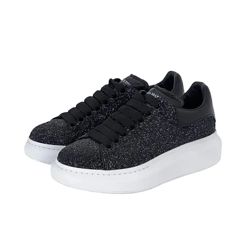Alexander McQueen Black Glitter Oversized Sneakers 35.5 - 1