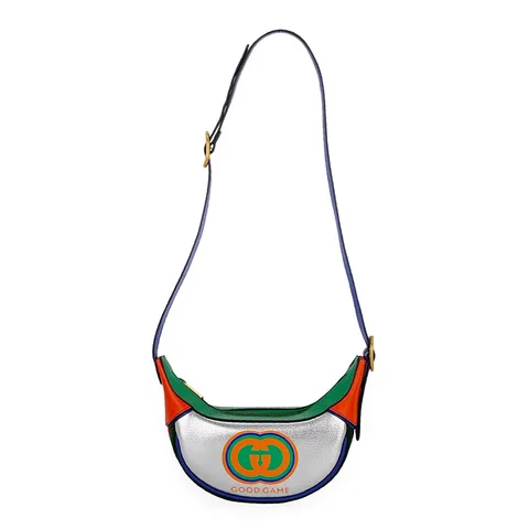 Gucci Silver Leather Multicolor GG Good Game Mini Bag - 1