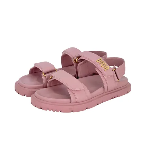 Christian Dior Pink Lambskin Dioract Sandal 39 - 1