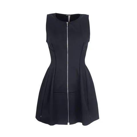 Alexis Black Polyester Italie Mini Dress M - 1