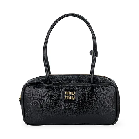 Miu Miu Black Patent Leather Beau Tote Bag - 1