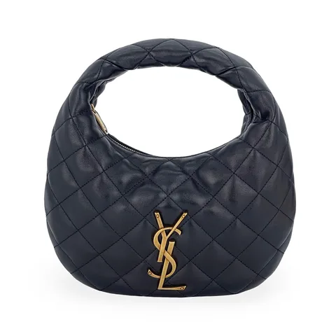 Saint Laurent Black Quilted Nappa Lambskin Icarino Bag - 1