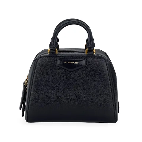 Givenchy Black Leather Nano Antigona Cube Bag - 1