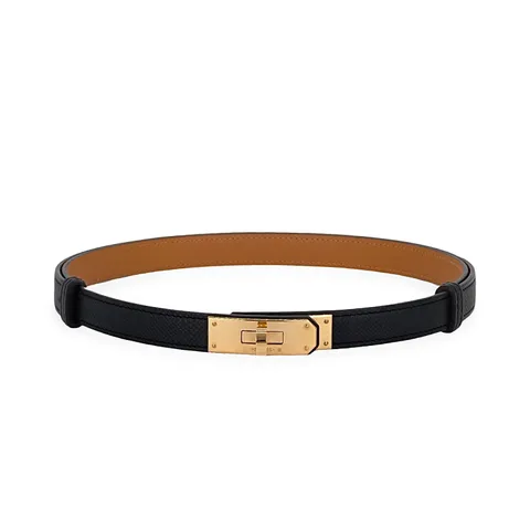 Hermes Epsom Leather Gold Hardware Noir Kelly 18 Belt