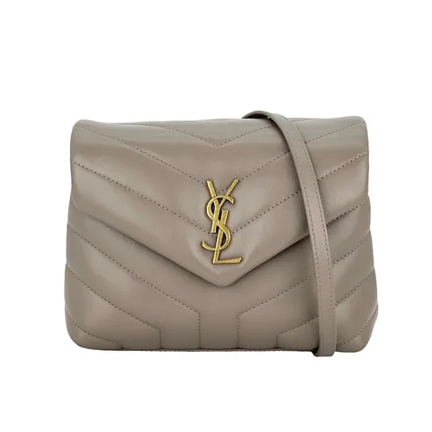 Saint Laurent Mink Quilted Calfskin Monogram Toy Loulou Bag