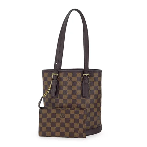 Louis Vuitton Brown Damier Ebene Canvas Marais Bucket