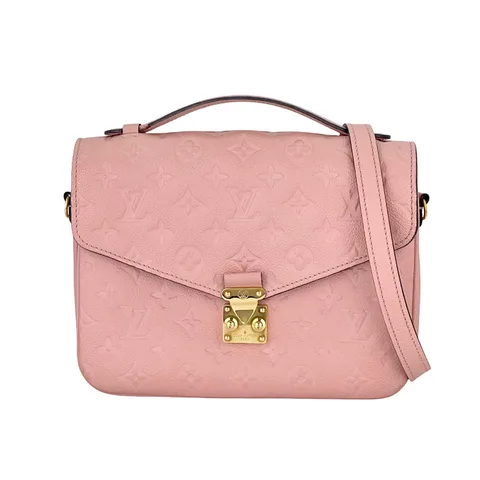Louis Vuitton Pink Monogram Empreinte Leather Gold Hardware Pochette Metis Shoulder Bag