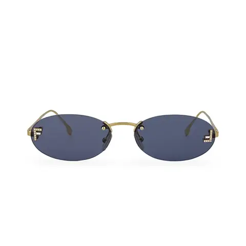 Fendi Blue Gold First Crystal FE4075US Sunglasses