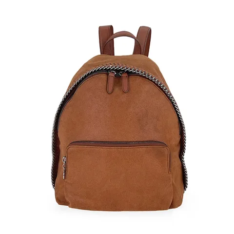 Stella McCartney Brown Faux Suede Falabella Backpack