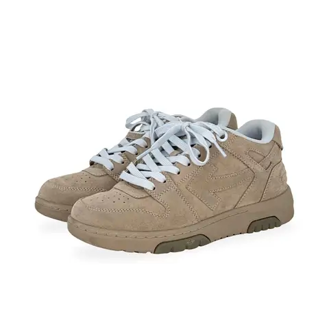 Off White Beige Suede Out Of Office Sneakers 38