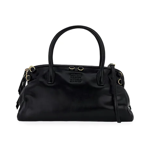 Miu Miu Black Shiny Leather Caprice Clutch