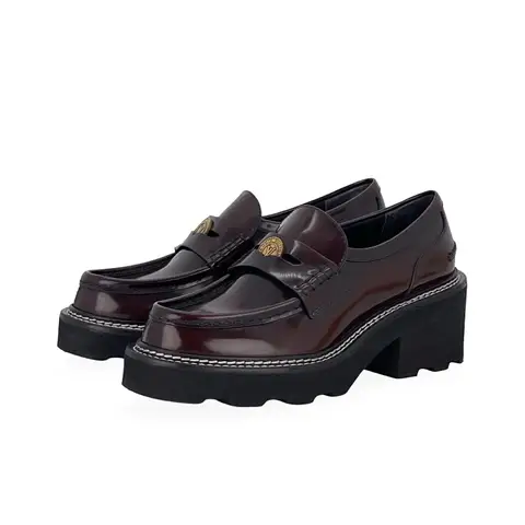 Louis Vuitton Bordeaux Red Calfskin Beaubourg Loafer 37