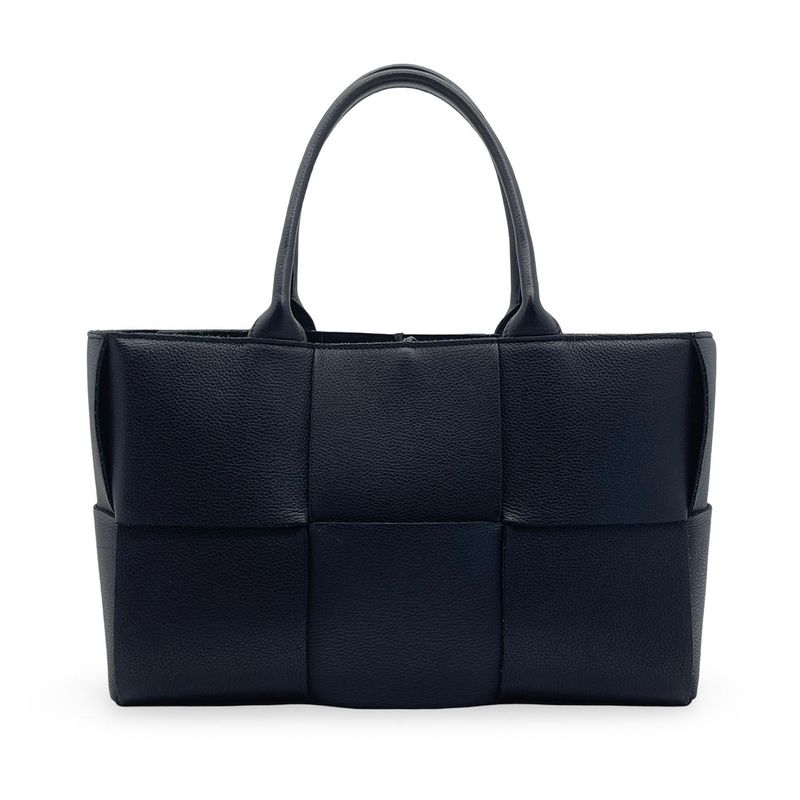 Bottega Veneta Black Leather Small Arco Tote Bag - 1