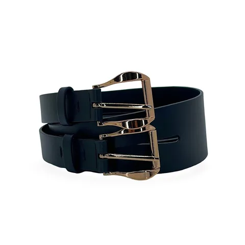 Zimmermann Black Leather Double Buckled Belt S/M