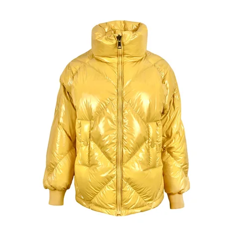 Weekend Max Mara Yellow Quilted Down Kurt Jacket FR38 - 1