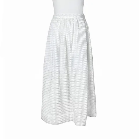 Chanel White Cotton 2025 Midi Skirt 36 - 1