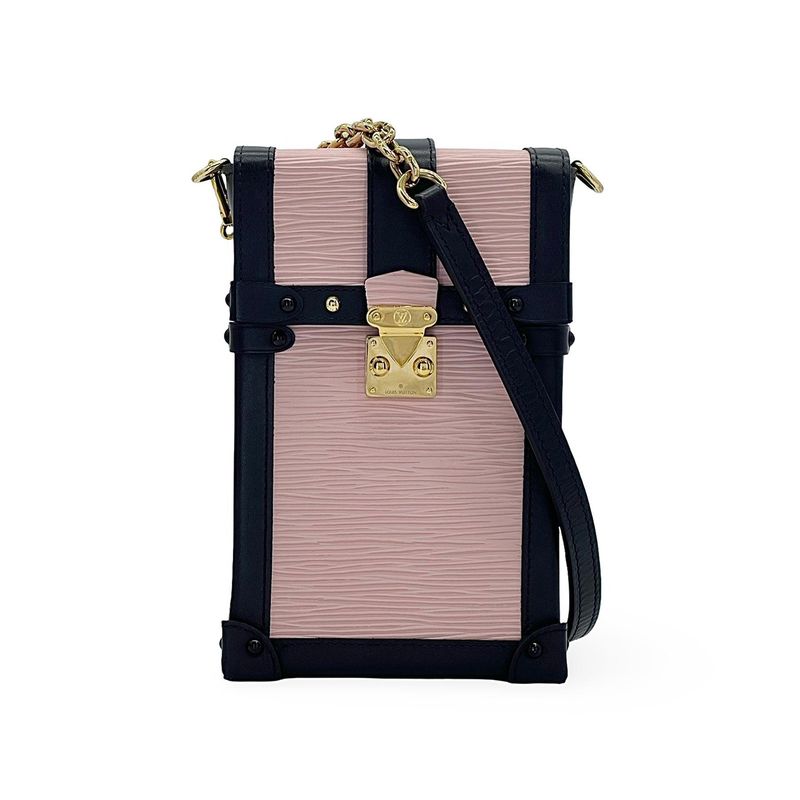 Louis Vuitton Epi Leather Rose Ballerine Vertical Trunk Pochette Bag - 1