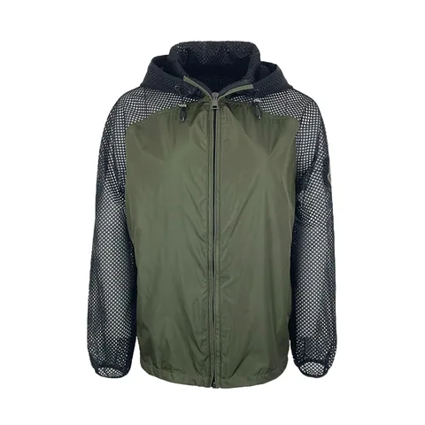 Moncler Military Green Black Mesh Panel Hooded Persan Jacket 1 - 1