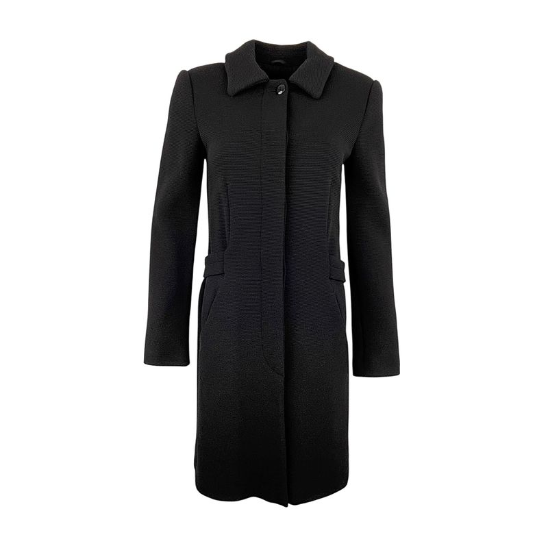 Emporio Armani Black Polyamide Coat IT42 - 1