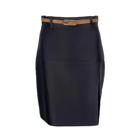 Gucci Black Silk Duchesse Embroidered Skirt IT38 - 1