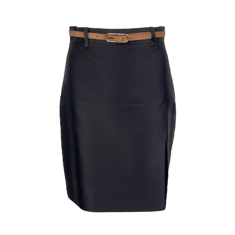 Gucci Black Silk Duchesse Embroidered Skirt IT38 - 1