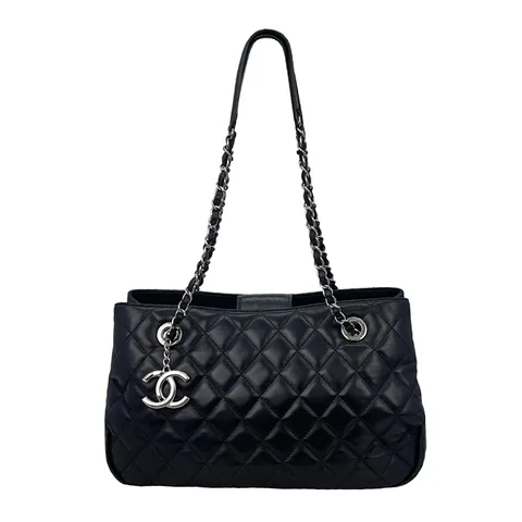 Chanel Black Lambskin Pagode Piping Tote Bag - 1