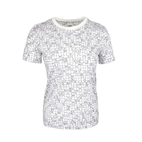 Hermes White Black Cotton Bolduc Crew Neck Tshirt 36 - 1