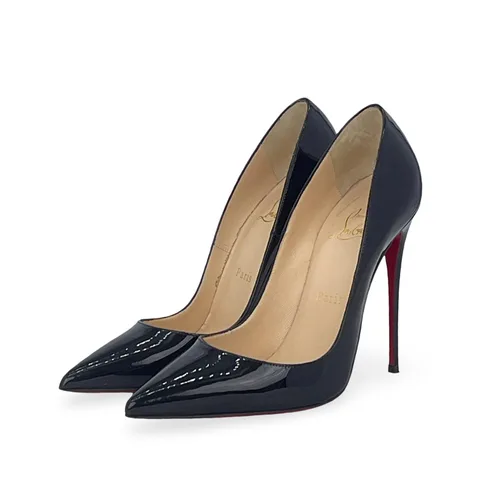 Christian Louboutin Black Patent Leather Stilettos 37 - 1