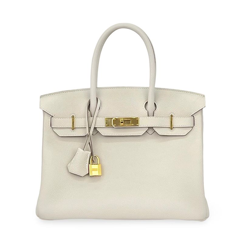 Hermes Togo Leather Gold Hardware Craie Birkin 30 - 1
