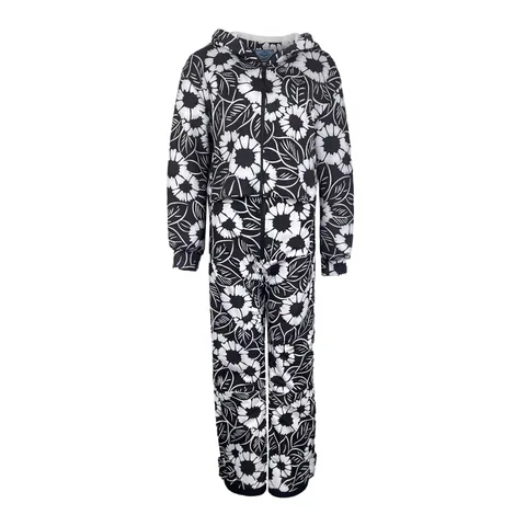 Prada Black White Floral Print Windbreaker IT40 Trousers IT40 - 1