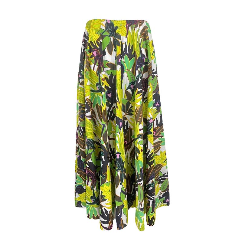 Valentino Multicolor Monkey Forest Printed Maxi Skirt IT40 - 1