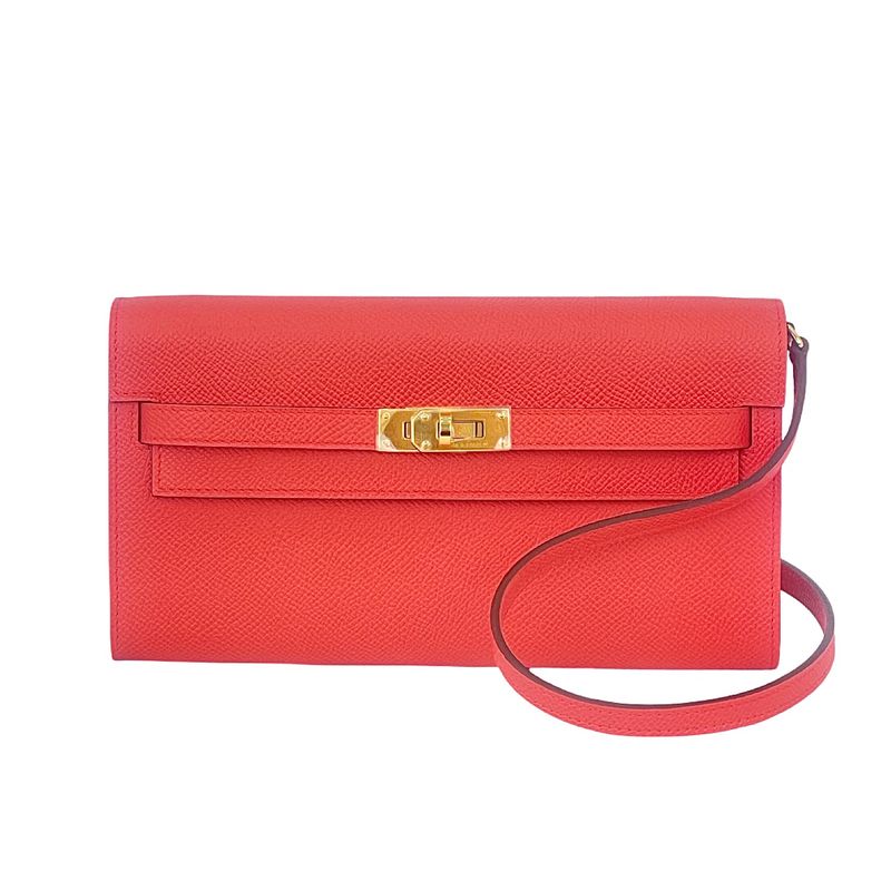 Hermes Epsom Leather Gold Hardware Capucine Kelly To Go Wallet - 1