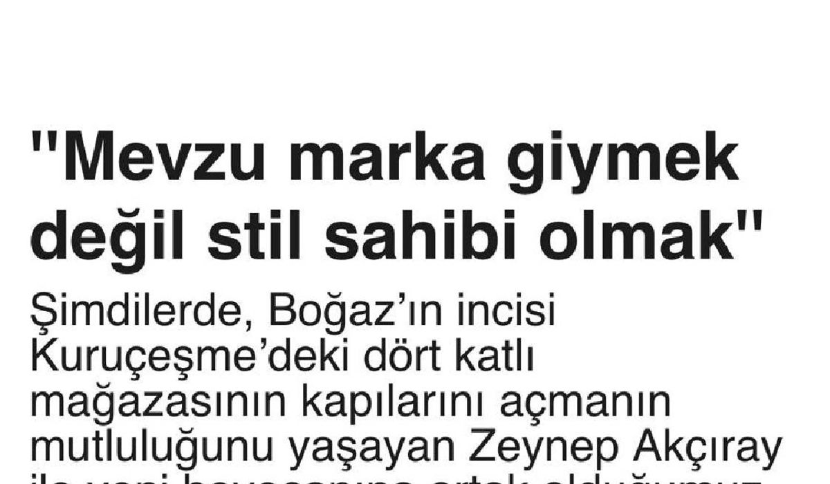 Mevzu marka giymek değil, stil sahibi olmak