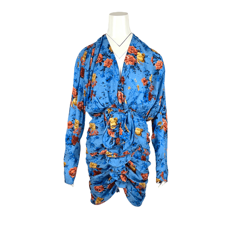 Magda Butrym Burgos Floral Silk Mini Dress 38 - 1