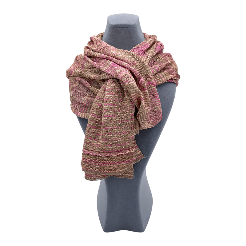 Missoni Beige Pink Scarf - 1