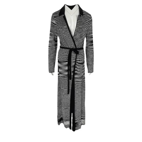 Missoni Black White Sequin Embellished Maxi Cardigan IT42 - 1