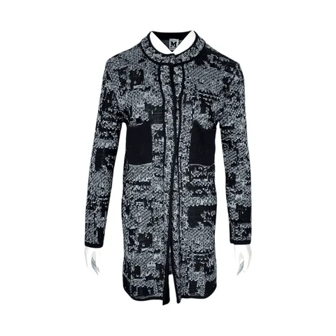 Missoni Black Turquoise Glitter Cardigan IT40 - 1