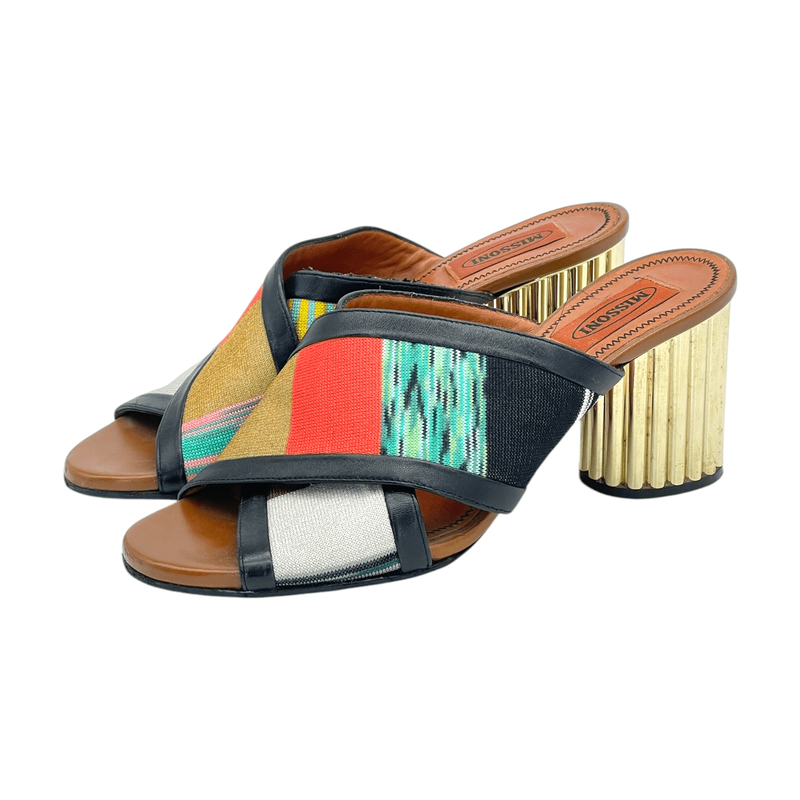 Missoni Multicolor Open Toe Mules 38 - 1